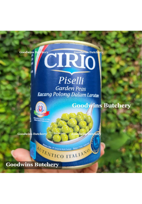 Bean peas PISELLI GARDEN PEAS kacang polong Cirio Italy 410g